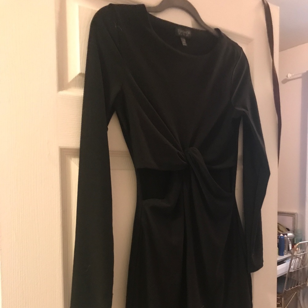 Black Topshop Mini Dress w/ Cutouts - Size 8